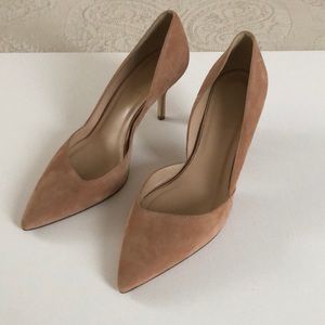 Colette suede d'Orsay pumps in ashen brown *NEW*